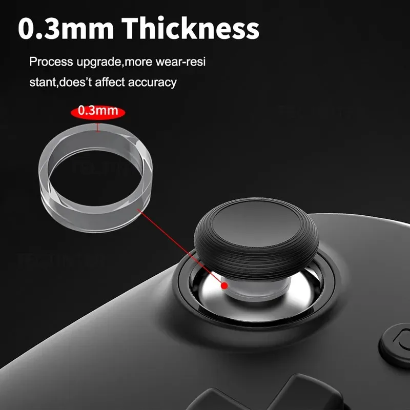8pcs Silicone Joystick Caps for PS5/PS4/Steam Deck/ROG Ally - Elastic Protective Ring , Anti-Slip Grip & Dustproof Design