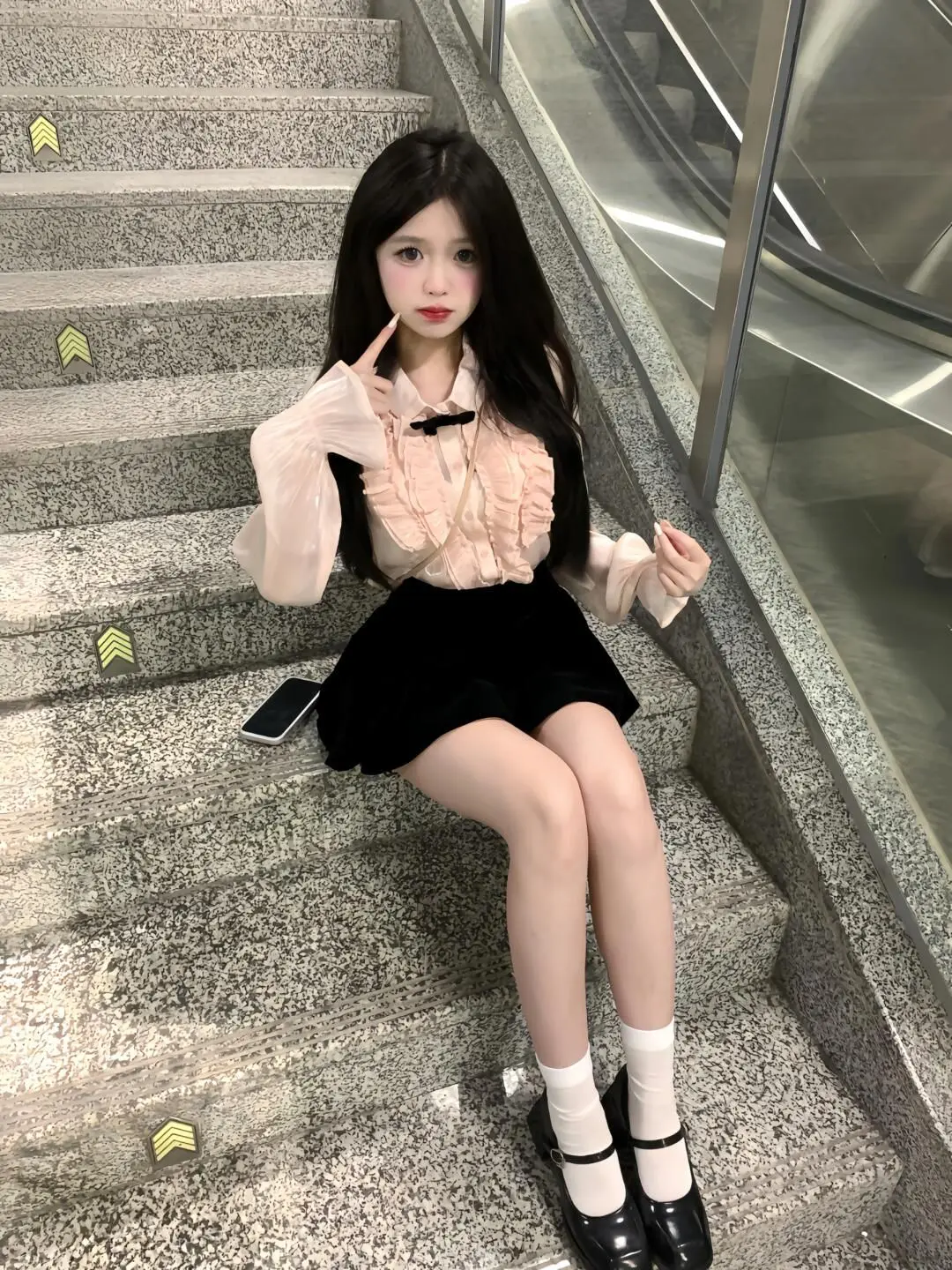 Miu Sle-Conjunto de chica rica para mujer, conjunto de dos piezas con falda de dos piezas, Otoño Invierno, Ele Lady, pequeña fragancia, viento, burbuja, Sve irt