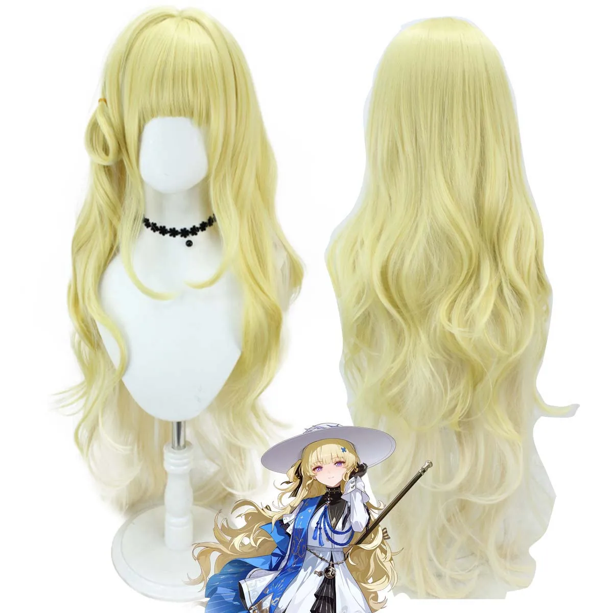 

Женский парик Wuthering Waves Phoebe, длинный, блонд, кудрявый