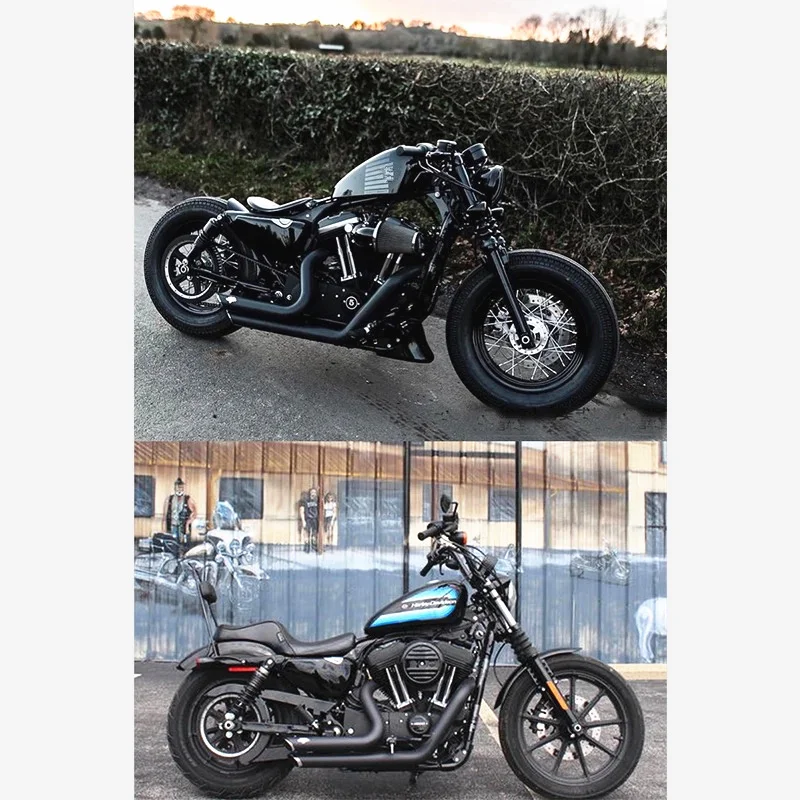 モーターサイクルエキゾーストサイレンサー,ダブルエキゾーストシステム,ハーレースポーツスター,xl1200,xl883,アイアンxl,V-H,1200,x48,v72用