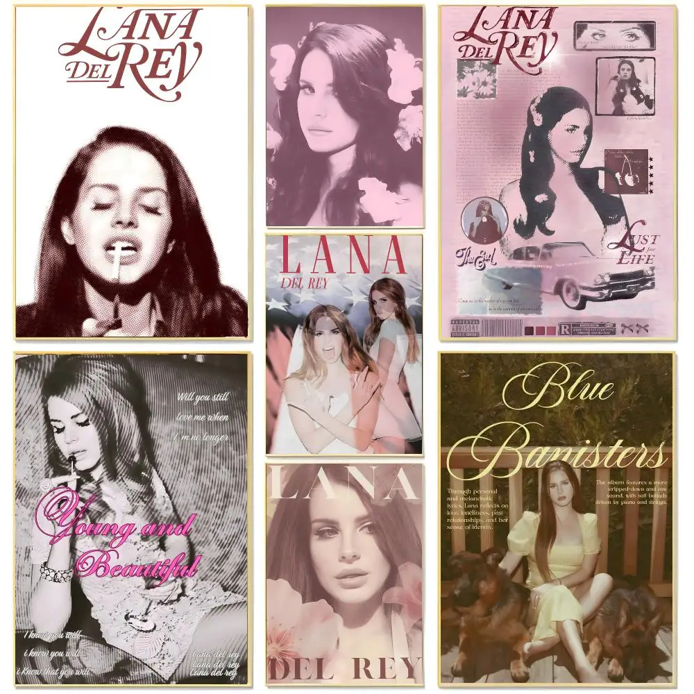Singer Alternative L-Lana Del Rey Poster Living Room Bedroom Decorative Print Unframed Decor