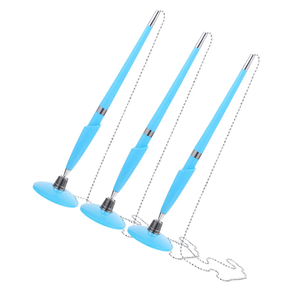 

3 Pcs Counter Pen with Chain Office Desktop Signature Stationery Fixed Table Business 2pcs Packing Rotary Design