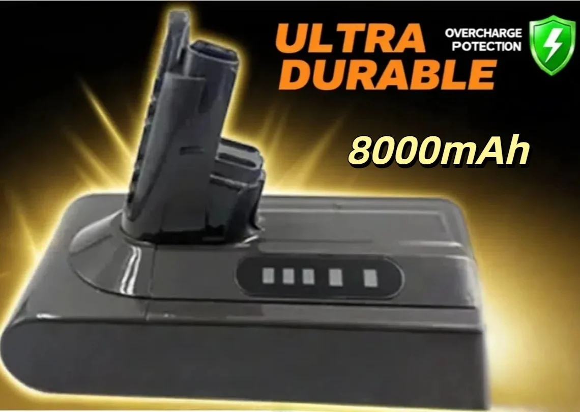

For Dyson V6/V7/V8/V10/V11 Vacuums – 6000/8000/9800/12800mAh Battery , Long Lasting Power Ideal for Vacuum Maintenance