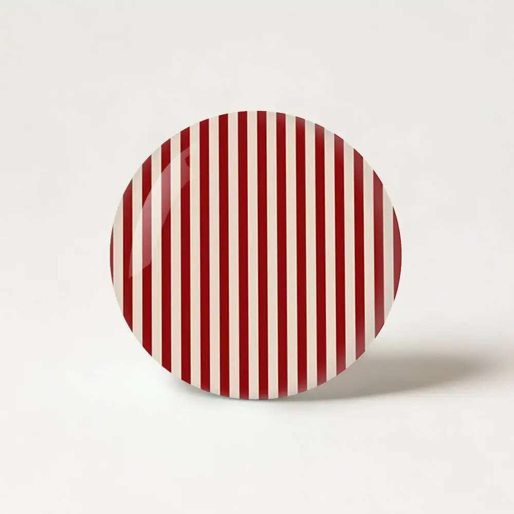 B-Burgundy White Stripe pattern Badge fragmentation laser Game Figure Soft Button Pins Handmade