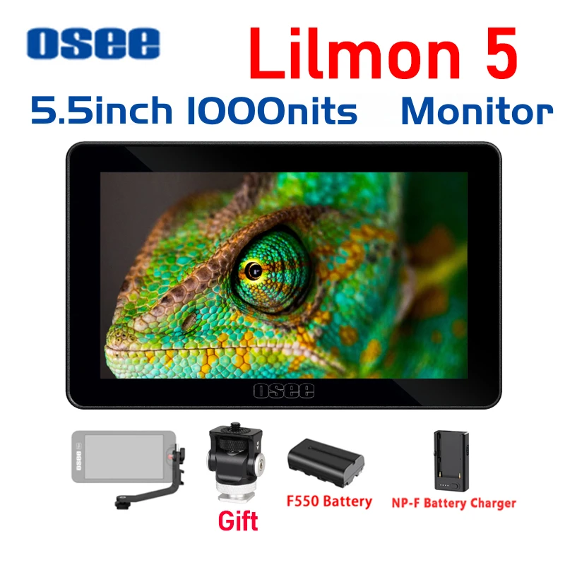 

Osee Lilmon 5 5.5Inch 1000Nits HDMI-compatible On-Camera Monitor Touch Screen Camera Field Monitor 3D Lut HDR Wide Color Gamut