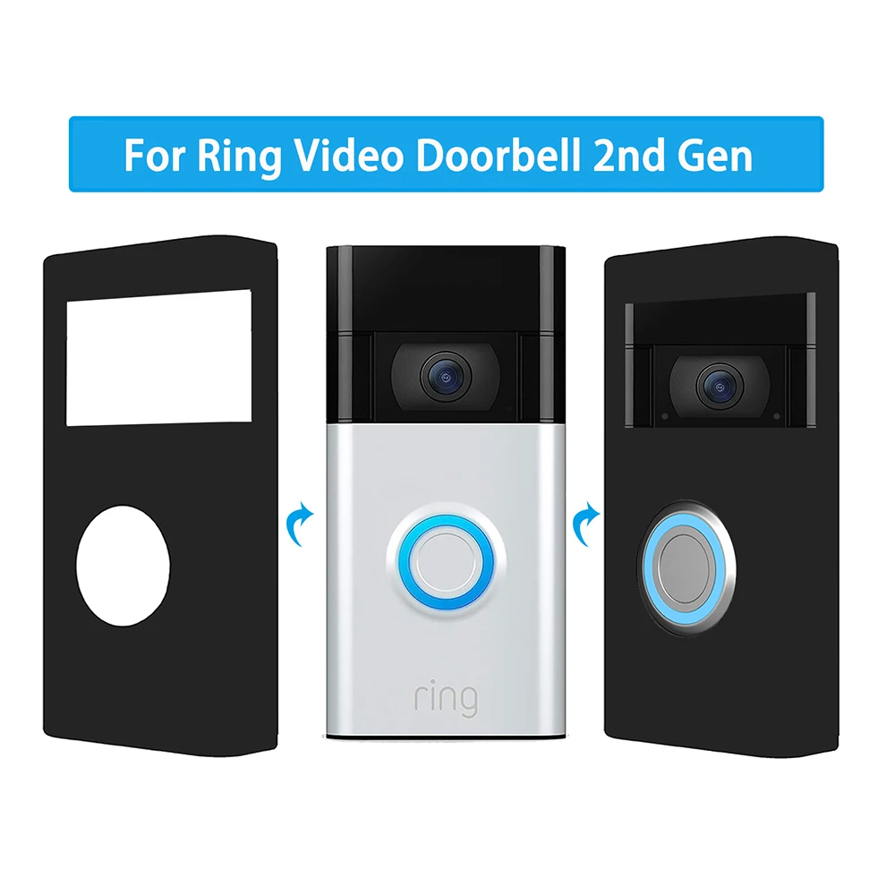 Siliconen Skin Case Cover voor Ring Video Deurbel 2e generatie/Ring Batterij Deurbel Plus, voor Ring Deurbel Siliconen beschermhoes