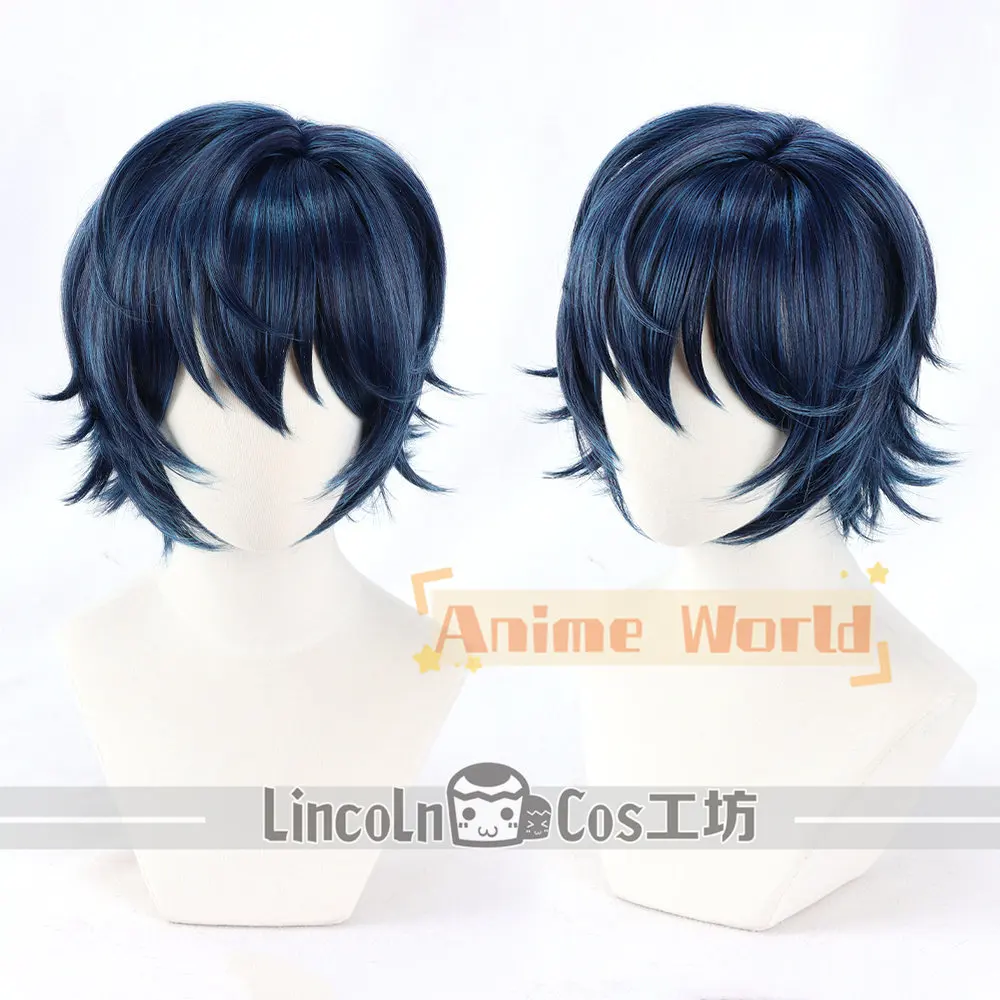 Ensemble Stars 2 Aoba Hajumi Recollection Cos Cosplay Perruque Halloween Carnaval Accessoires de fête Cheveux synthétiques Fibre résistante à la chaleur