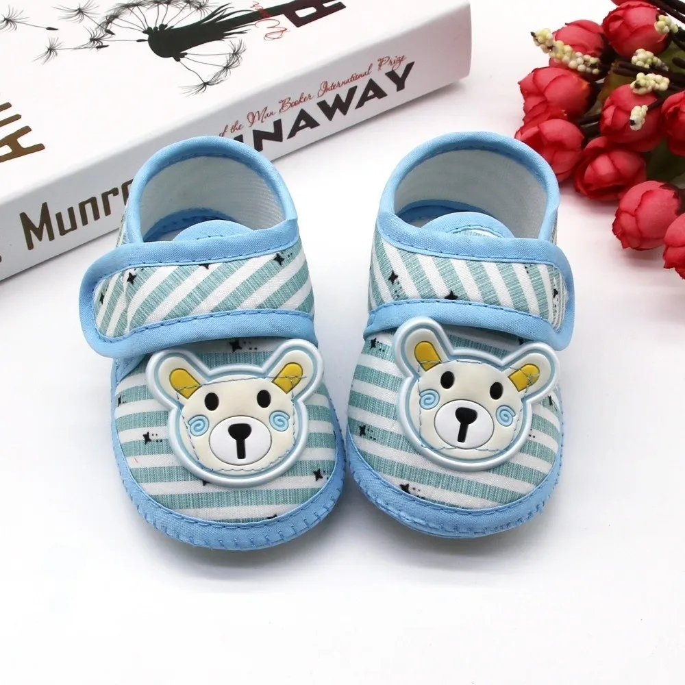 Cute Soft Sole Shoes Cartoon Bear Anti-slip Infant Walker Shoes Breathable Booties Newborn view 2