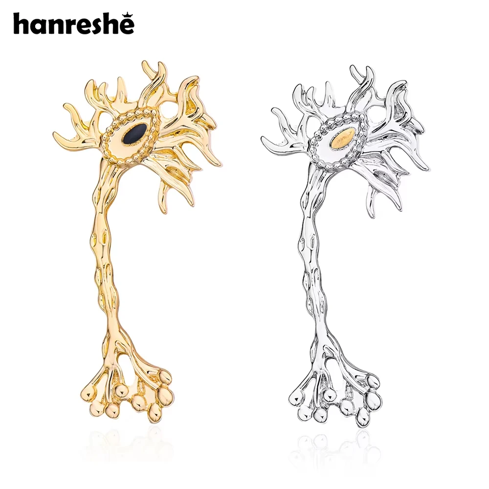 Hanreshe-Neuron Medical Pin, Neurology Theme Lapel, Backpack Coat Brooch, Badge Jewelry for Neurologist Doctor Nurse Decoration