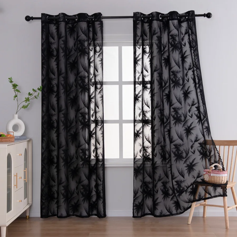 26188  Window screens, transparent curtains, living room, bedroom, dining room curtains