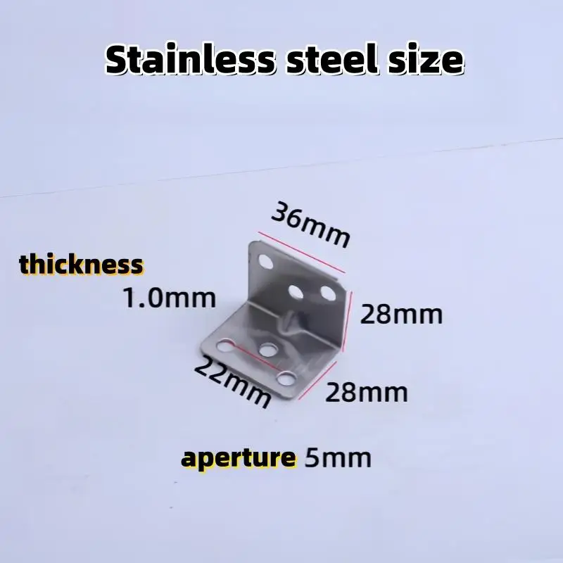 10/20Right angle fixed angle iron triangle bracket table and chair 90 degree L-shaped cabinet furniture hardware connector acces