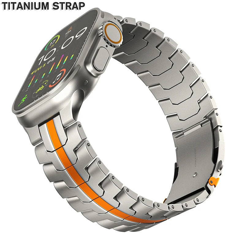 

Titanium Bracelet for Apple Watch Band Ultra 3/2/1 49mm 46mm 45mm 44mm 42mm Metal Strap for Iwatch Series 11 10 9 8 7 6 SE3 5 4