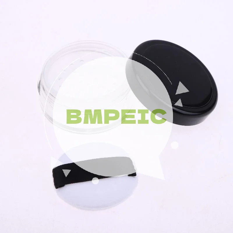 5g携帯用プラスチックパウダーボックス、空のルースパウダーポット、ふるい付きパウダーパフ、化粧品シフター、ルースジャー、トラベルメイクアップ容器