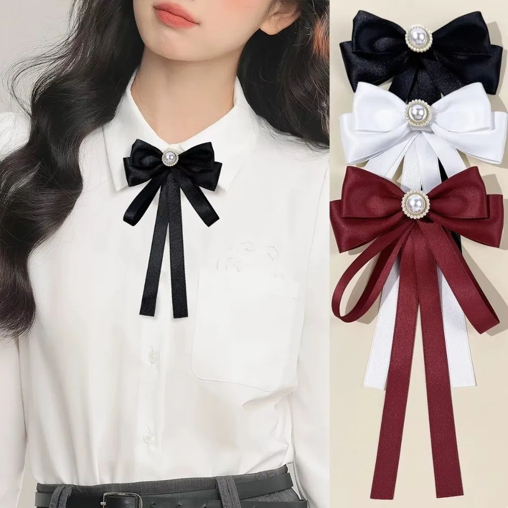 Back Pin Memorial Black Badge Pin DIY Jewelry Accessories Rhinestones Bowknot Brooches Black Queen Mother Ribbon Bow Pin