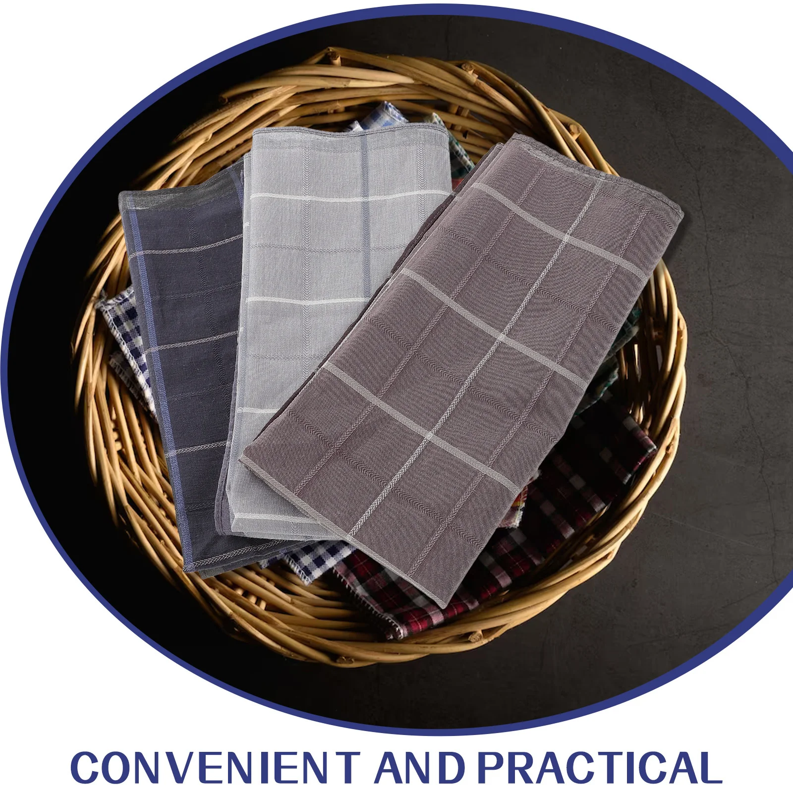 3Pcs 남성용 코튼 손수건 포켓 스퀘어 여성용 우아한 손수건 매일 사용 웨딩 파티 졸업 축제