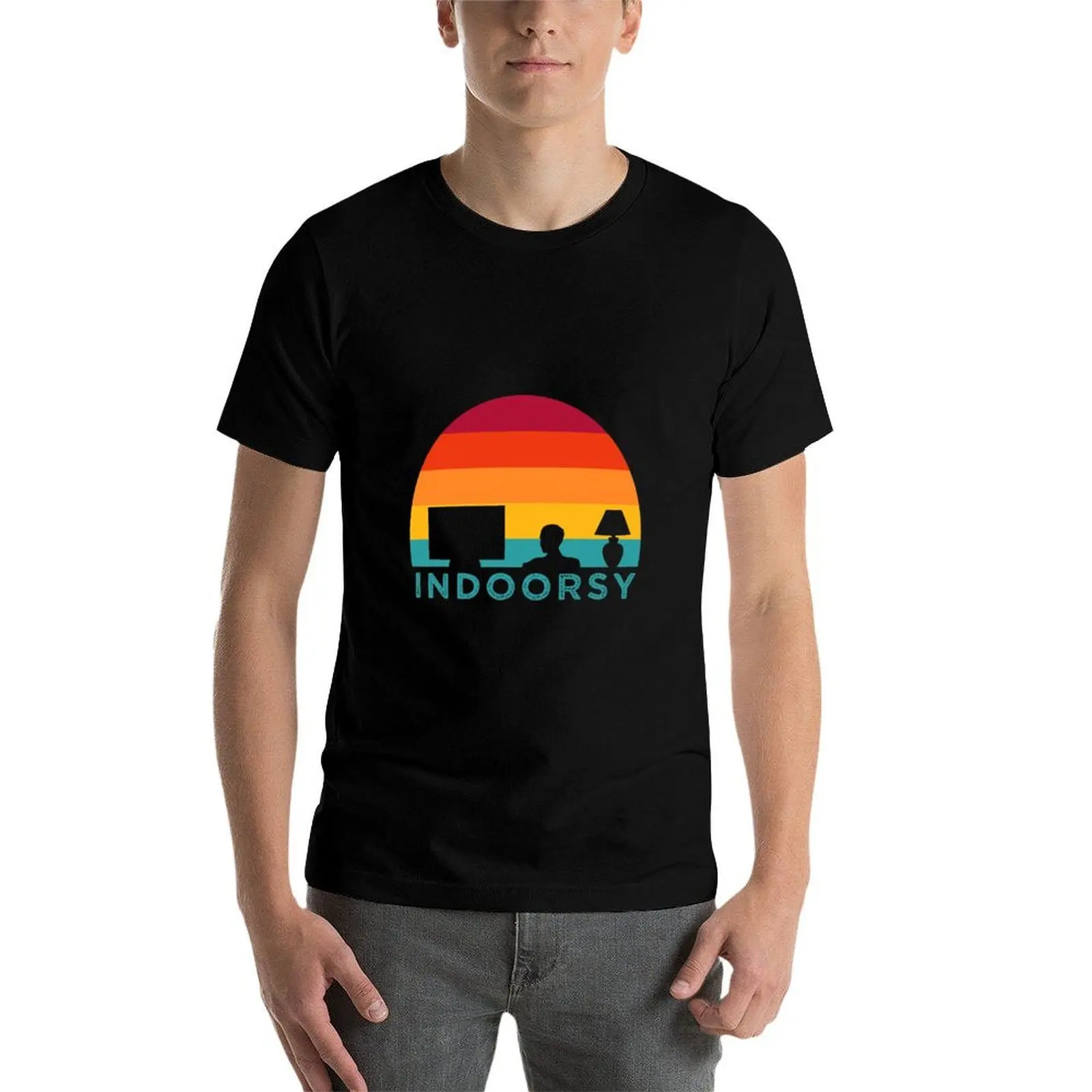 Engraçado interior prefiro estar dentro dentro dentro streaming meme presente camiseta de algodão 100% camiseta