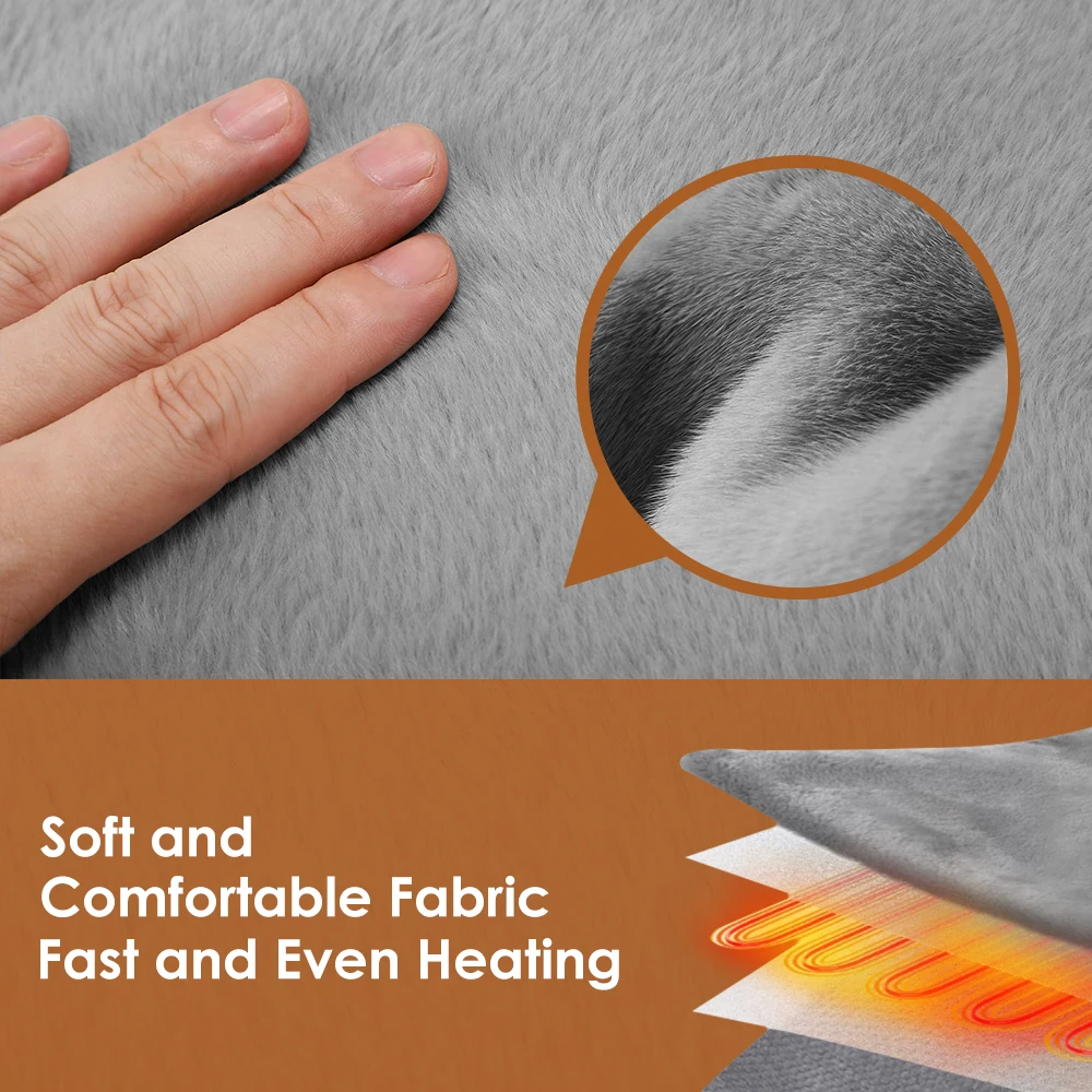 

Wearable Heating Electric Blanket Shawl 3 Heated Level Blanket USB Charging Electric Wrap Blanket Fast Heating for Home Office