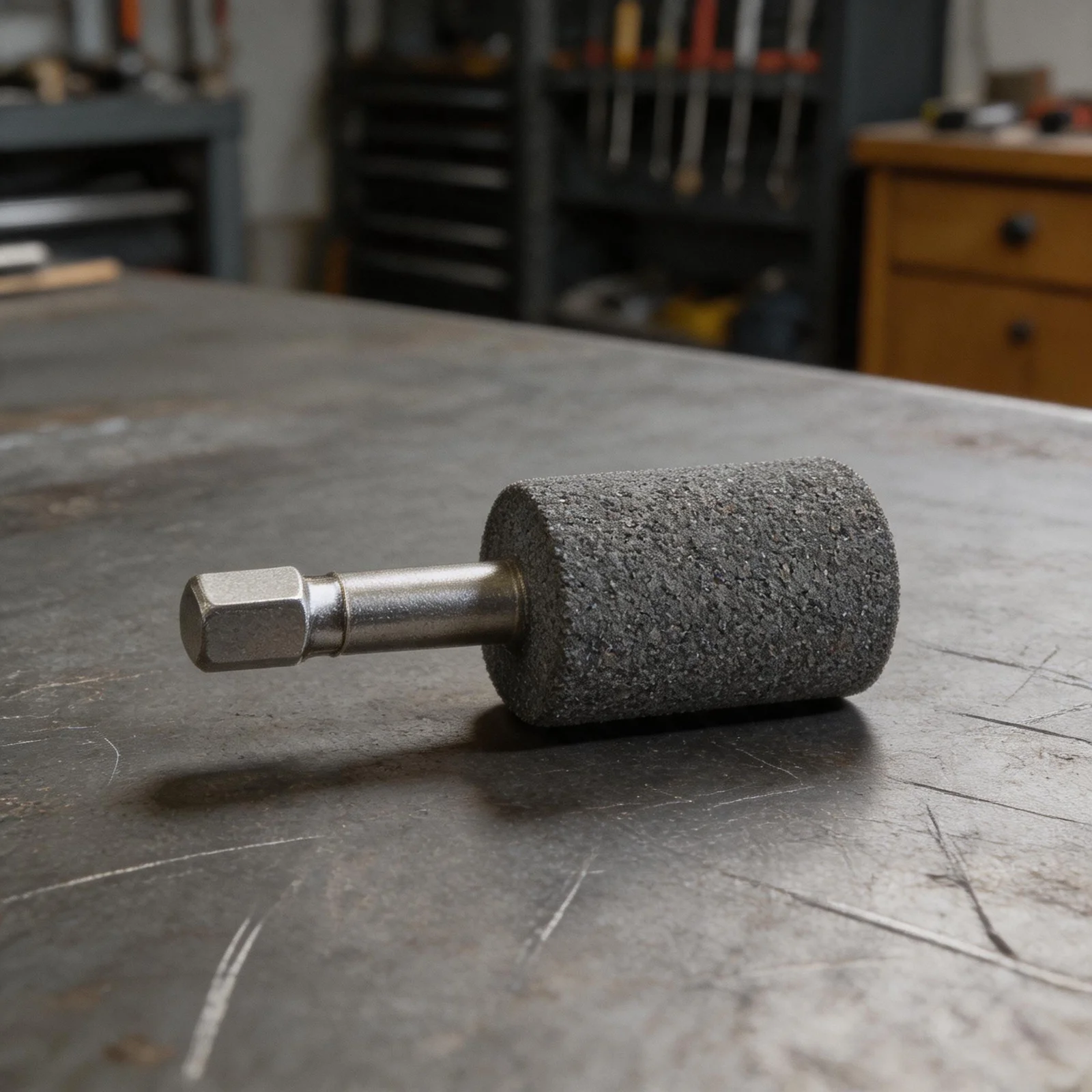 

Brown Corundum Burr Hex Grinding Head Gray Non Slip Grip Grinding Head Brown Corundum Non-slip Fit Low Dust Emission