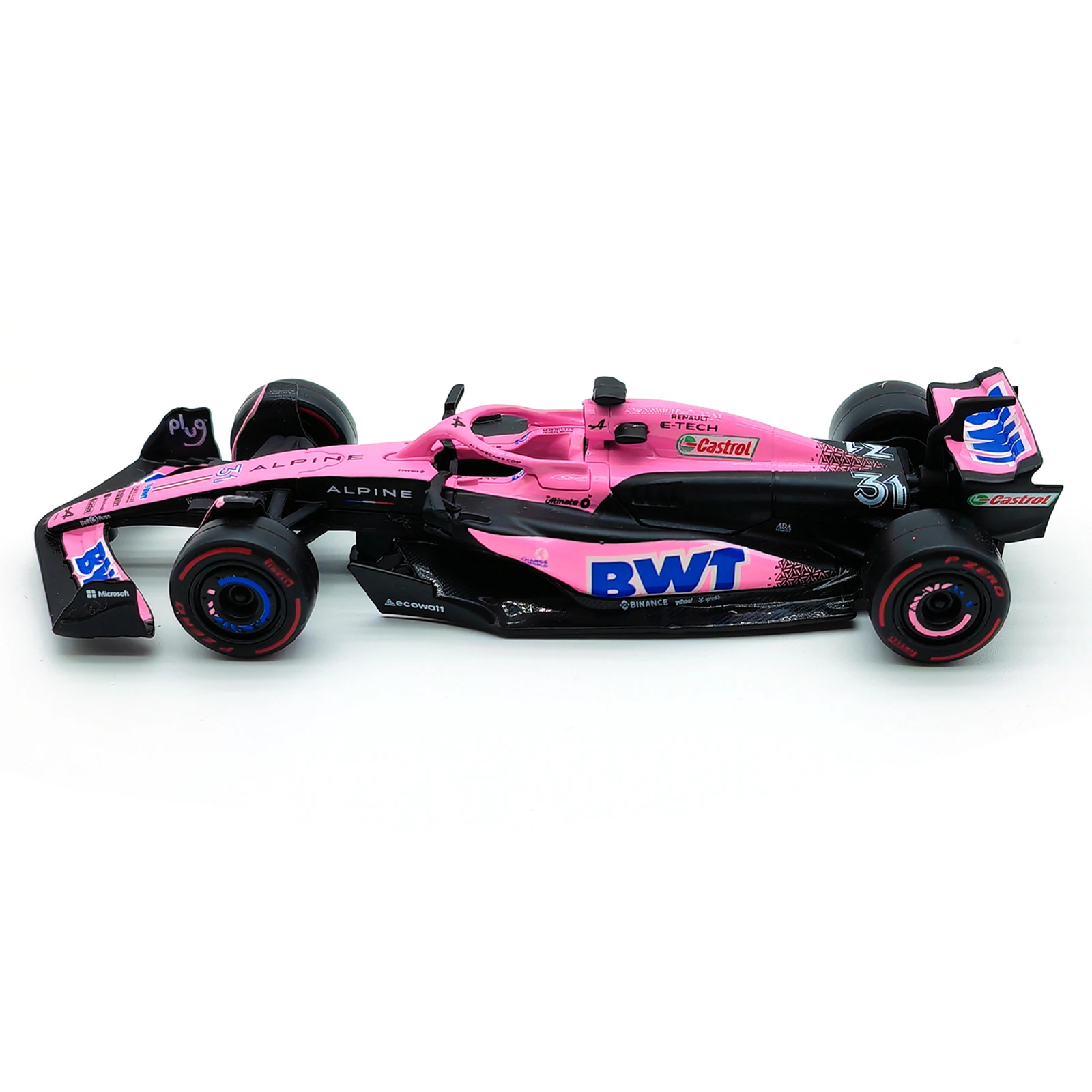 Bburago-Modèle de voiture en alliage moulé sous pression, jouet de collection, compétition, Alpine F1 Team, A523, Pierre Gasly, Esteban Ocon, 2023 #10, #31, 1:43