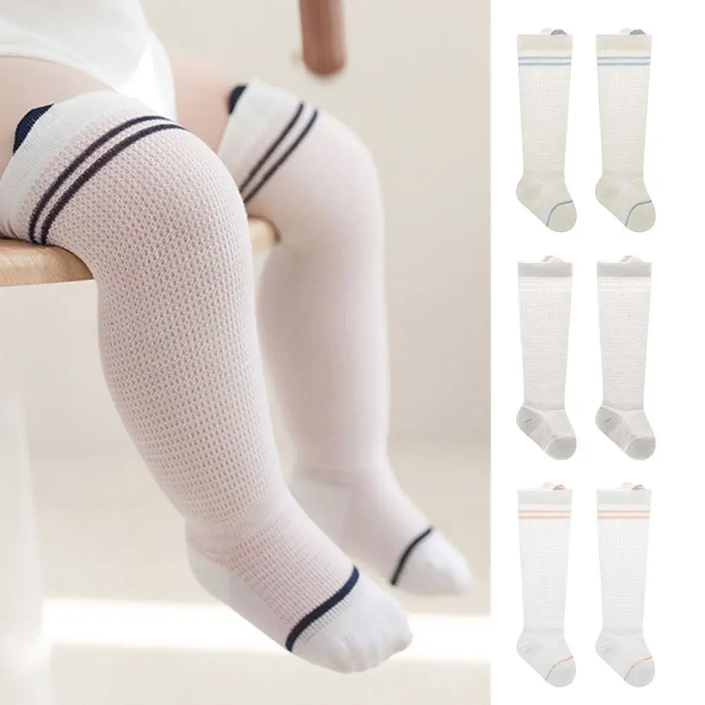 

Creative Multicolor Kids Calf Socks Stripe Thin Mosquito Prevention Socks Soft Breathable Breathable Summer Stockings Unisex