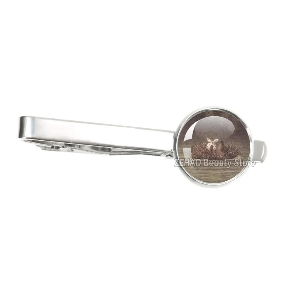 16mm Tie Clip Hot Story Little Hedgehog In The Fog Pin Glass Dome Yozhik v tumane Tie Clip Men Tie Clasp For Women Men GiftMS034
