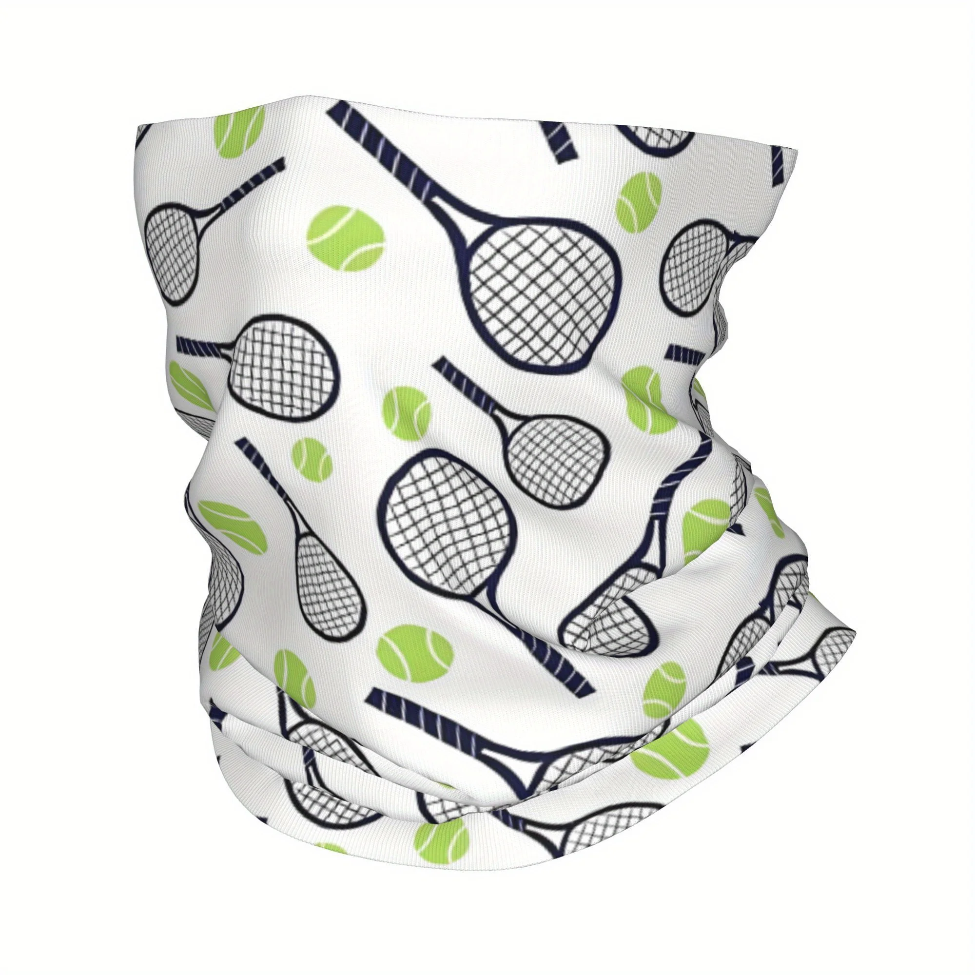 

Tennis Racket Ball Bandana Neck Cover Breathable Unisex Face Scarf for Cycling Running Outdoor Sports