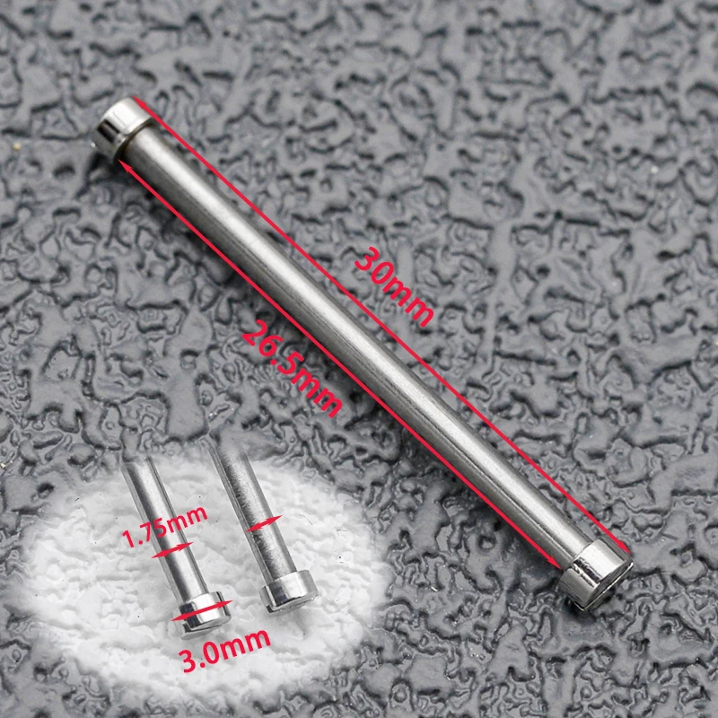 ชิ้นส่วนสกรูทรงสี่เหลี่ยมทำจากสเตนเลสสตีลตำแหน่งหู22มม. เหมาะสำหรับสายนาฬิกาหมุดเกลียวอุปกรณ์สายรัดสายนาฬิกาข้อมือของผู้ชาย