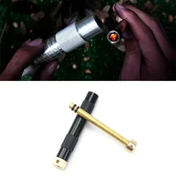 Outdoor EDC Survival Camping Piston Fire Lighter Portable Air Compression Fire Lighter Set Emergency Supplies Copper Tools