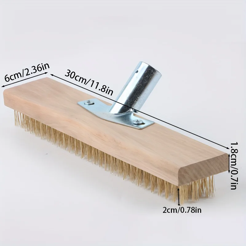 فرشاة أرضية من أسلاك الفولاذ، فرشاة أرضية، فرشاة سلك فولاذي، مناسبة للتنظيف العميق للسجاد والبلاط والحجر والأرضيات الخرسانية.