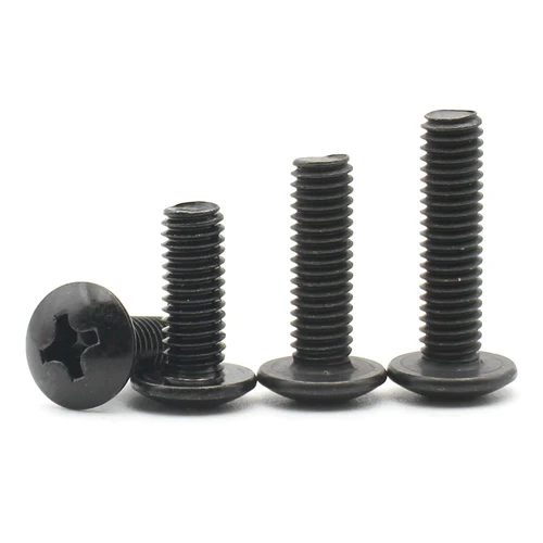 Imagen 2 del producto 10-25 Uds M2 M2.5 M3 M3.5 M4 M5 M6 CM negro plateado electrónico acero al carbono Cruz Phillips Truss tornillos de cabeza de seta perno