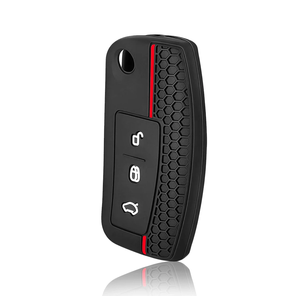 silicone car key case cover key holder for Ford Focus mk2 C Max S-MAX EcoSport Fusion Fiesta Mk7 Cowgar Mondeo 2 Mustang Mach