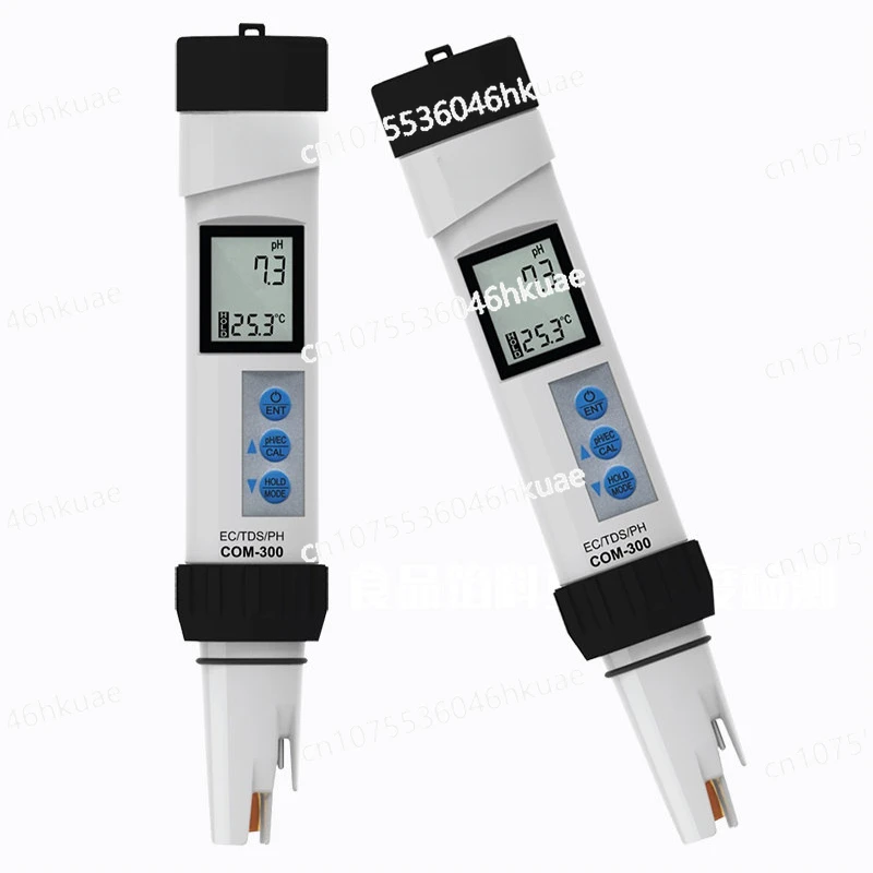 Digital COM300 EC TDS PH 4 in 1 Combo Meter Temperature PH Tester Waterproof with ATC Calibration