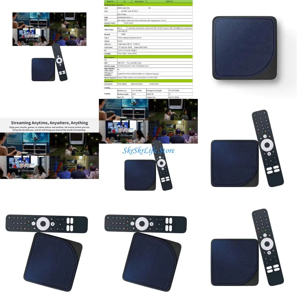 

E65E HDTV Box S905X4K 4GB 32GB/64GB 4K Video Decoding Wifi 1000M Control Media Player