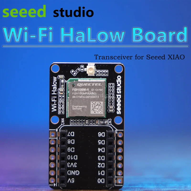 

Модуль приемопередатчика Wi-Fi Halow для Seeed XIAO, 902‑928 МГц, FGH100M-H, с поддержкой дальней связи, на базе модуля FGH100M-H