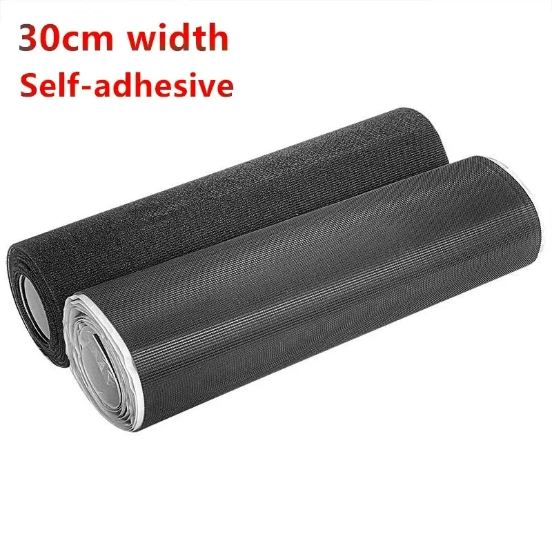 30 cm selbstklebendes Hakenschlaufenverschluss, 300 mm breit, magisches Klebeband für Fenster, Tür, Vorhang, Sofa, Kleidung, DIY-Nähzubehör