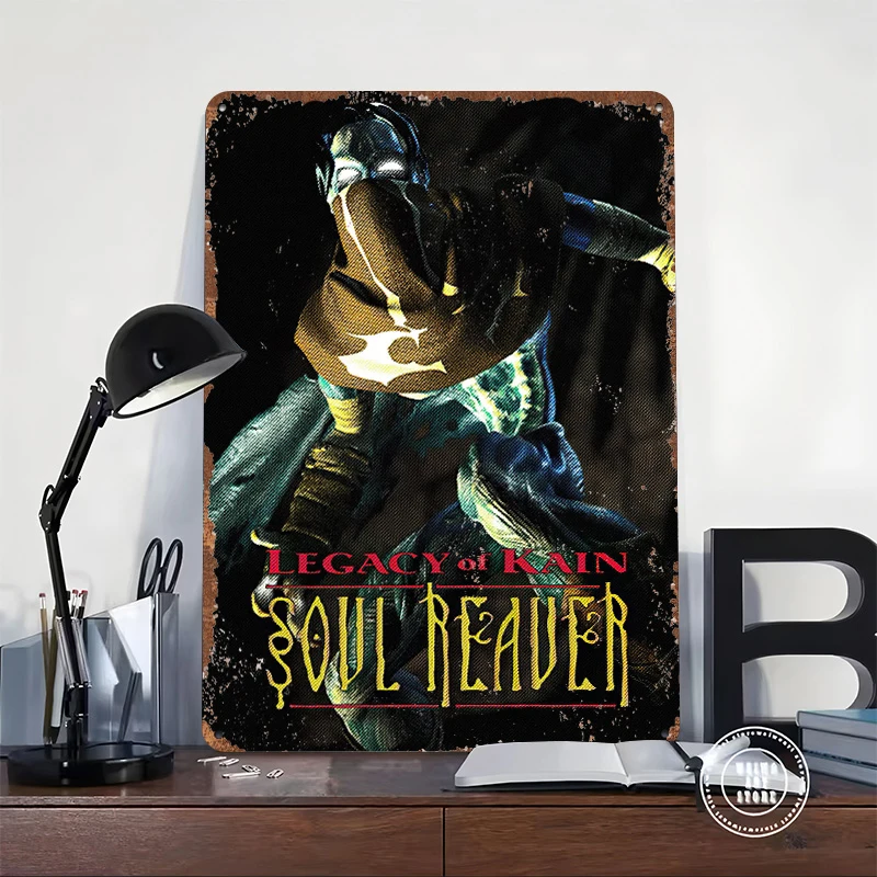 Legacy of Kain Soul Reaver Tinplate Poster Customized Wall Art Retro Vintage Metal Signs for Fans Bedroom Decorations Decor Room