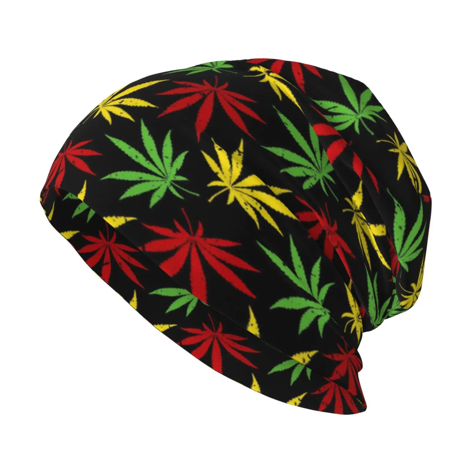 Vintage Maple Leaf Printed Warm Soft Knitted Hat Lightweight Casual Hat Type Loose Chemotherapy Hat Cancer Patient Headwear Gift
