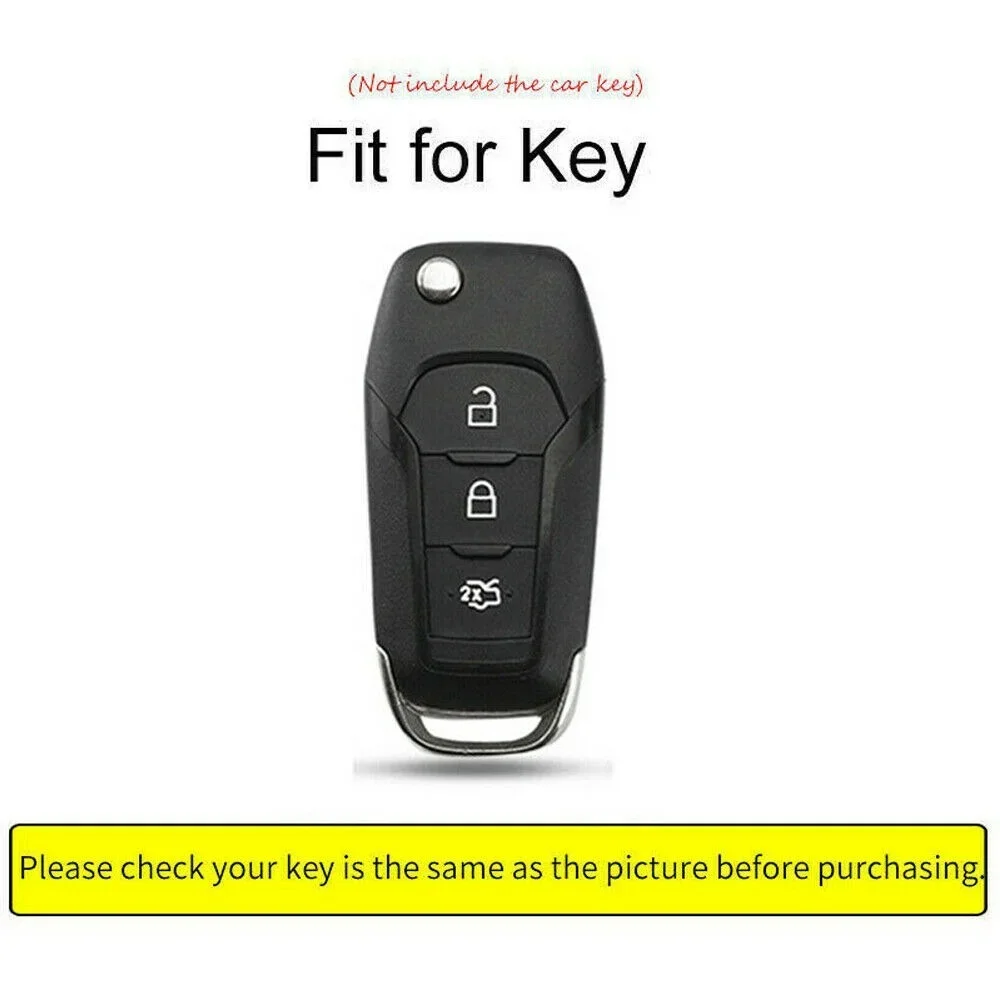 Aluminum Alloy Ultra-light Flip Car Key Fob Case Cover for Ford F150 Focus Kuga Fiesta Edge Genuine Leather Remote Holder Shell