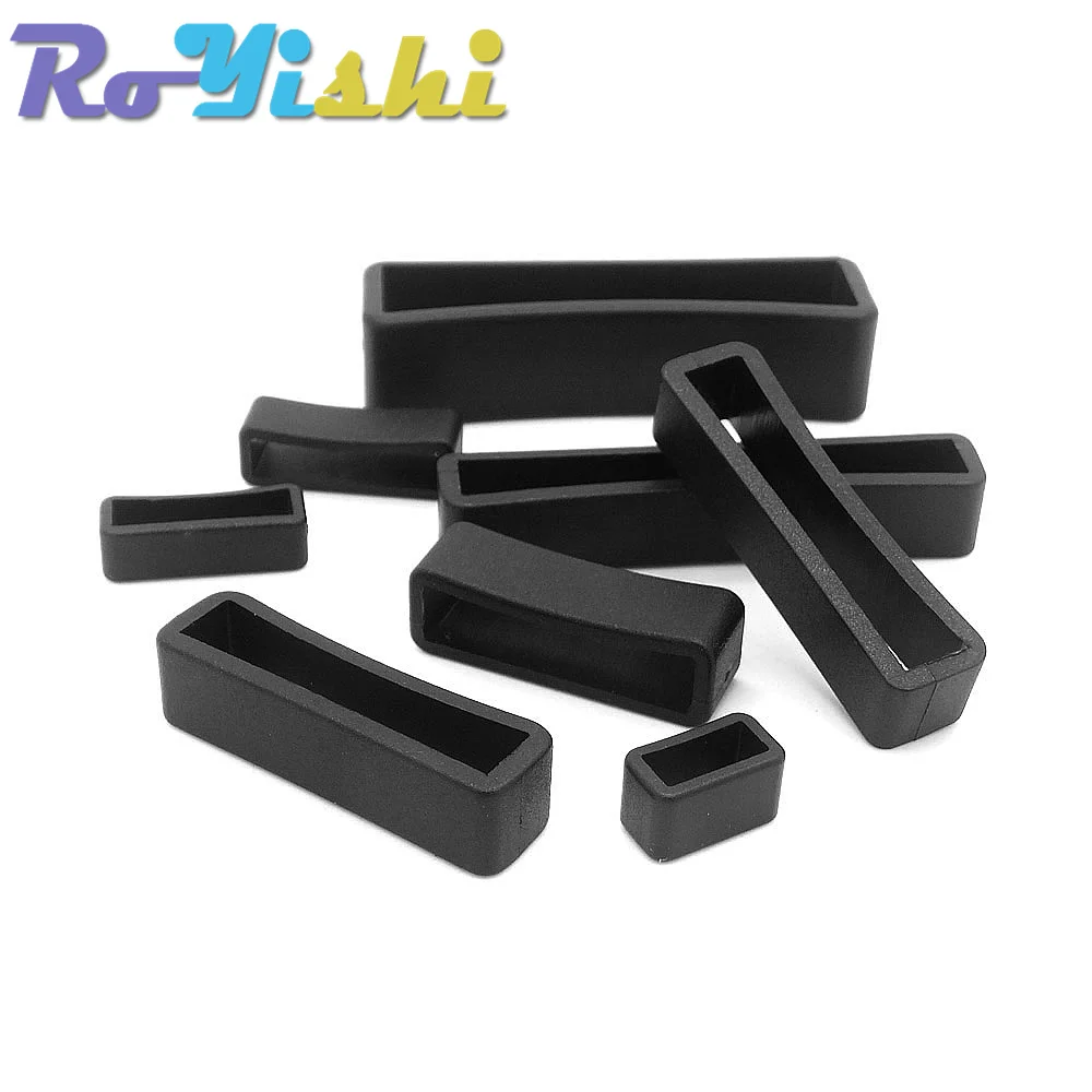 10 Pcs/Pack Plastic Belt Loop Keeper Square Loop Buckles Belt Harness Backpack Straps