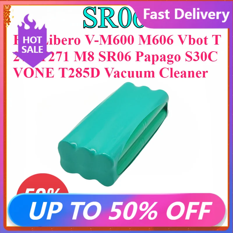 

New 14.4V Ni-MH 3000mAh Rechargeable Battery For Libero V-M600 M606 Vbot T270 T271 M8 SR06 Papago S30C VONE T285D Vacuum Cleaner