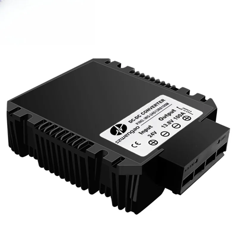 Compact 24V to 13.8V Voltage Step Down Regulator, 80A 100A DC-DC Power Converter Module, High Wattage Car Auto Transformer