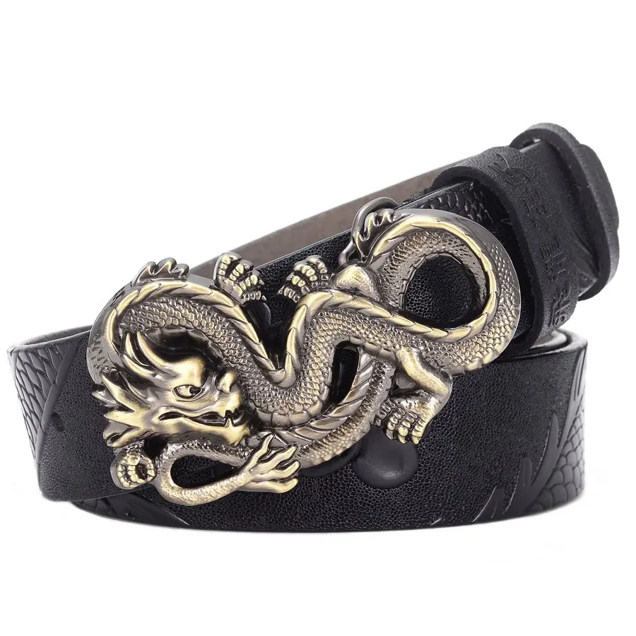 

Genuine Leather Belt Designer Belt Men New Dragon Buckle Strape Cintos Masculinos Ceinture Homme Length:110-125cm Width:3.8