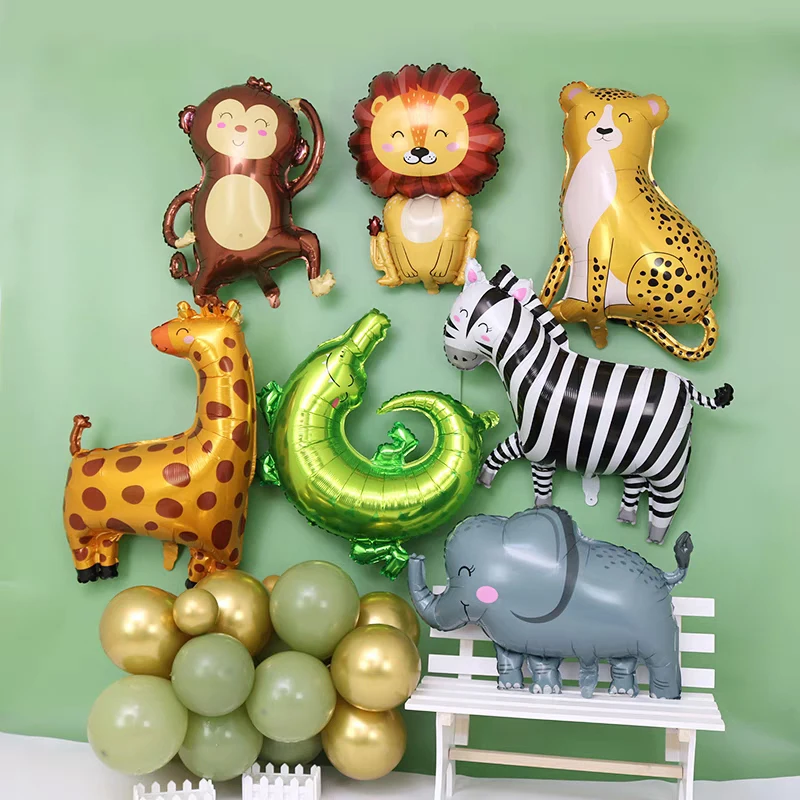 Cartoon Animals Foil Balloons Rabbit Deer Squirrel Fox Bear Ballon Baby Shower Kids Gift Toy Birthday Party Zoo Theme Decoration