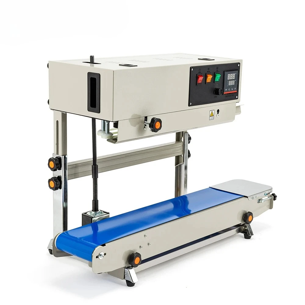 FR-900C With Stand Vertical Continuous Heat Plastic Bag Band Sealing Machine