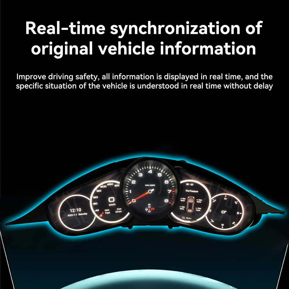 Panel Instrumen Digital 12,3 Inci untuk Porsche Panamera 2010-2016, Speedometer LCD, Panel Instrumen, Multimedia Player, Dashboard