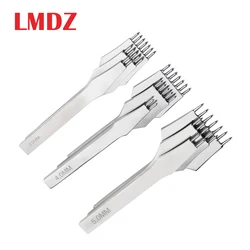 LMDZ Leather Craft Round Hole Pricking Iron Stitching Tools Leather Chisel Stitching Punch 3/4/5mm Spacing Dropship