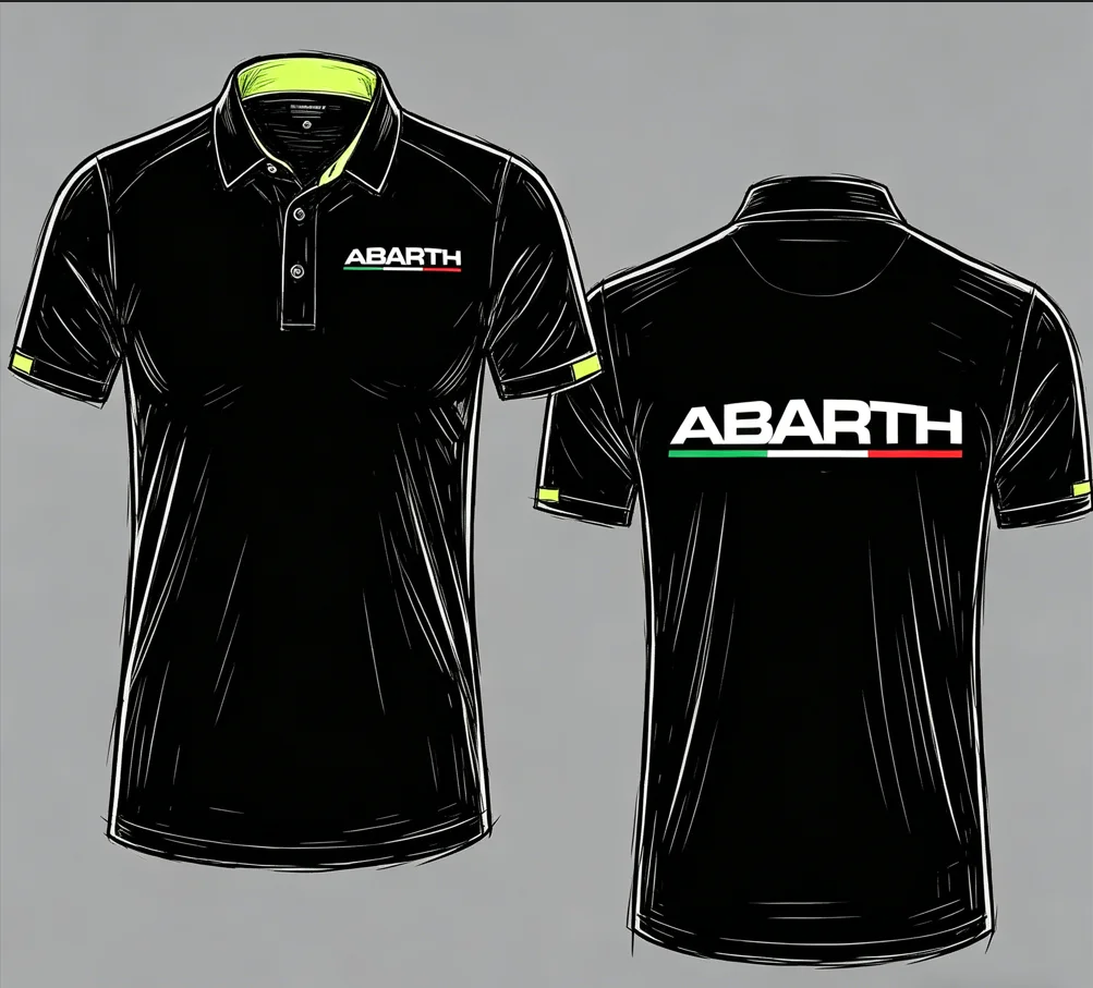 Polo Shirts Abarth Scorpion Quick Drying Car Men's Golf Shirt Polo Shirt Business Golf Polo Collar Short Sleeve Men's Clothing