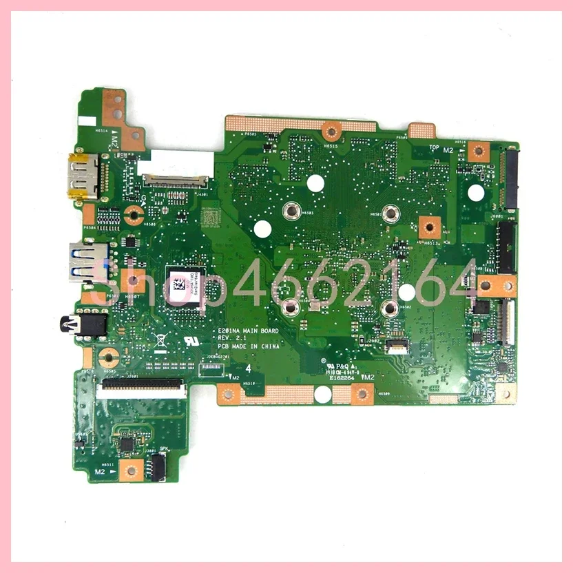 Image 4: E201NA avec processeur N3350U 4GB-RAM 32GB 64GB-SSD carte mère pour ASUS E201NAS E201NA E201N carte mère d'ordinateur portable 100% testé OK
