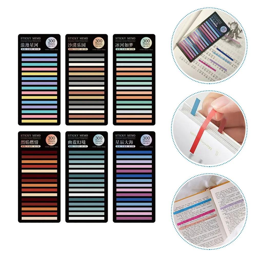 

6 комплектов красочных наклеек-маркеров, материал для домашних животных, легко носить с собой, школьные офисные книжные вкладки для аннотирования книг, липкие вкладки для страниц, бумажные страницы