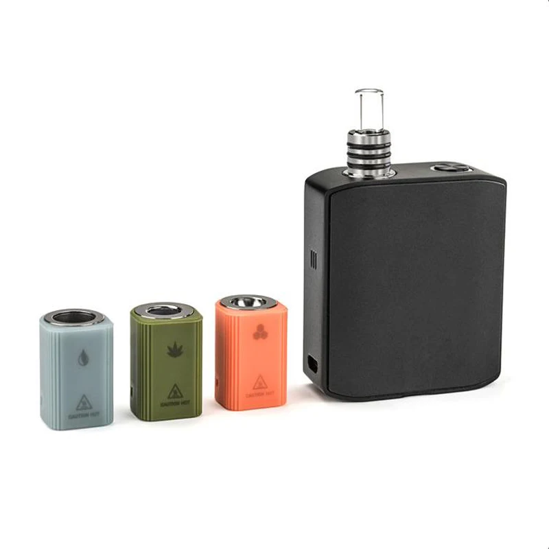 Original Trio III Box Vape Kit für 3-in-1 trockenes Kräuter wachs mit 18350 Batterie austauschbarer Heiz kammer Enail Vapor izer Kit